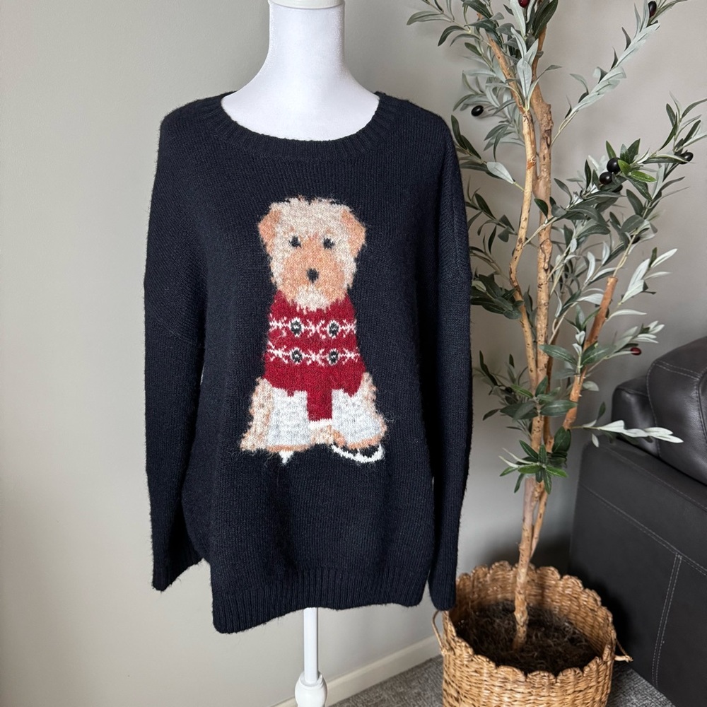 Wild Fable Heritage Navy Dog Sweater